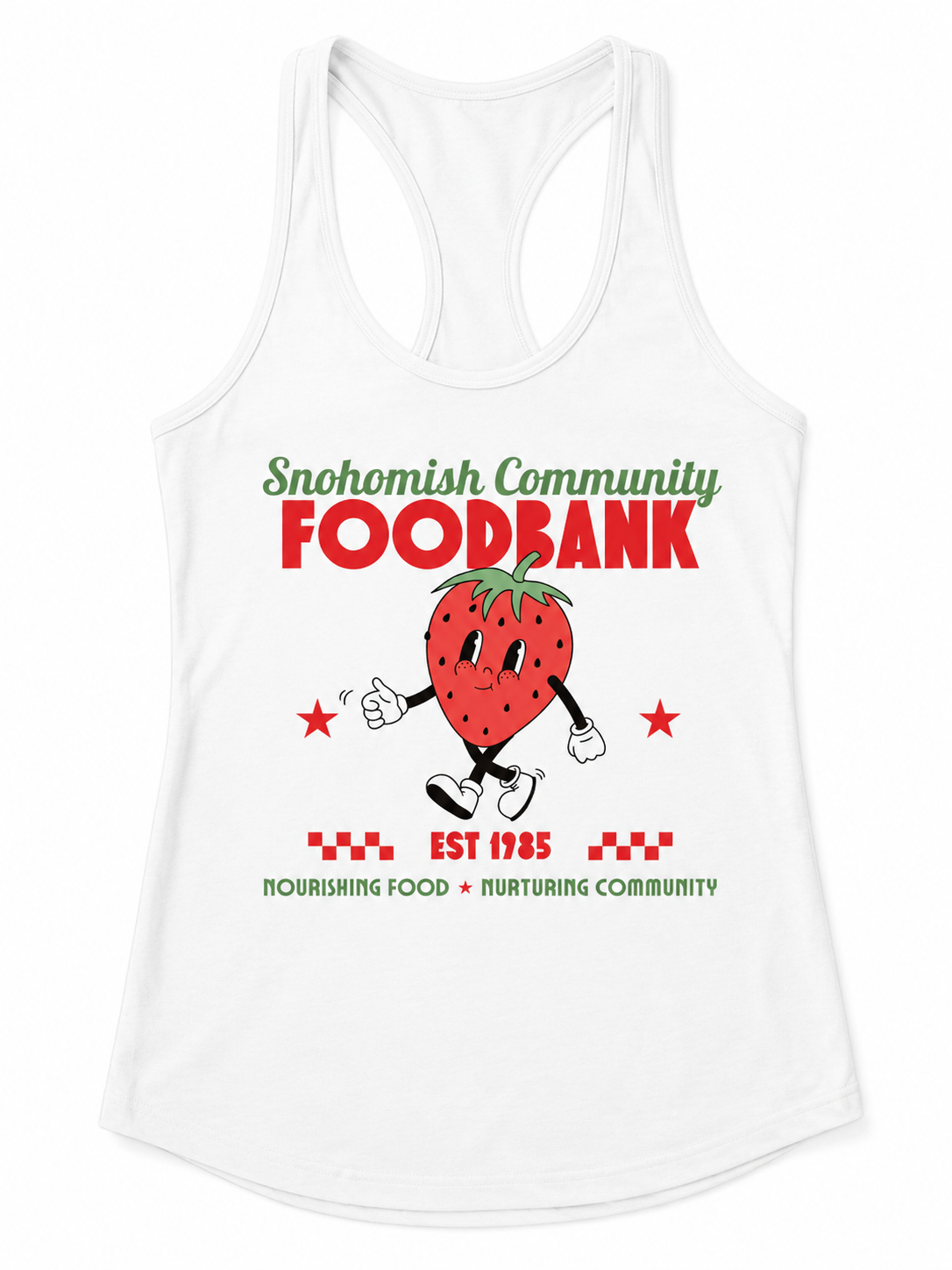 Snohomish Community Food Bank Strawberry Racerback Tank