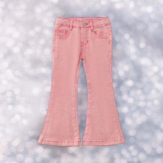Pink flare denim
