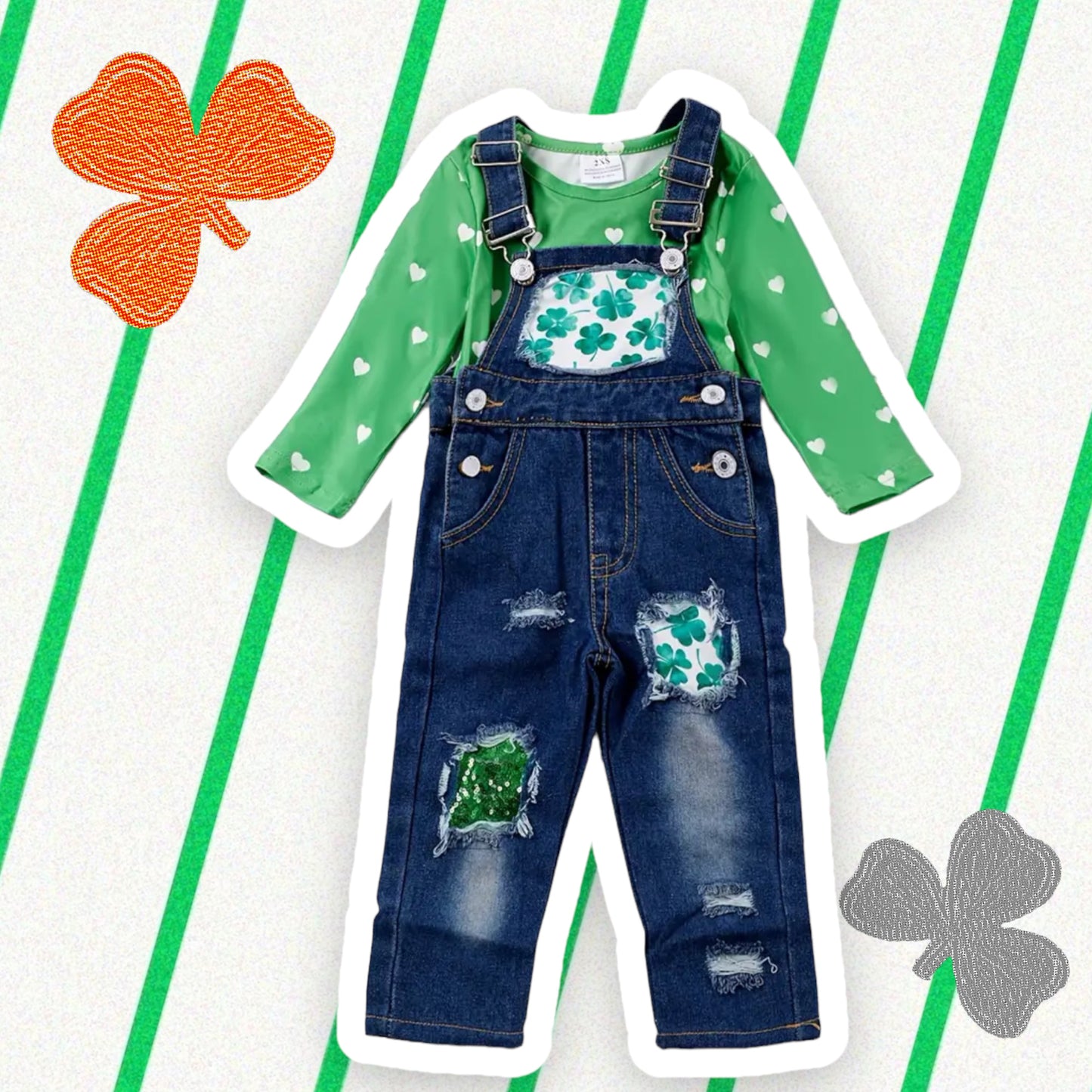 Lucky in Love Overall Set