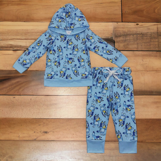 Blue Dog Hooded Outfit