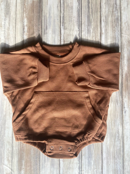 Waffle Sweatshirt Romper
