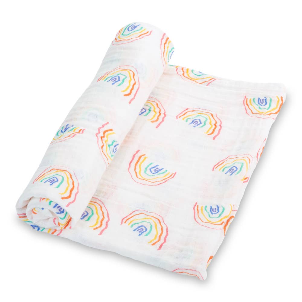 Somewhere Over The Rainbow Muslin Swaddle